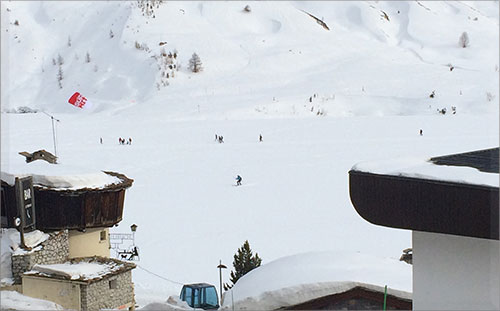 Lac de Tignes en hiver